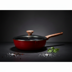 Wok Antiadhésif avec Couvercle - Maison Flambé