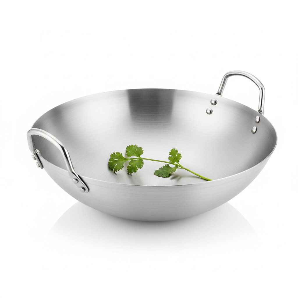 Wok Inox Double Poignée 26-34cm - Maison Flambé