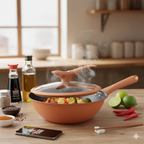 Wok Verre Transparent Antiadhésif Titane - Maison Flambé