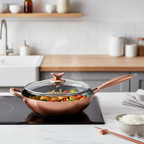 Wok Verre Transparent Antiadhésif Titane - Maison Flambé