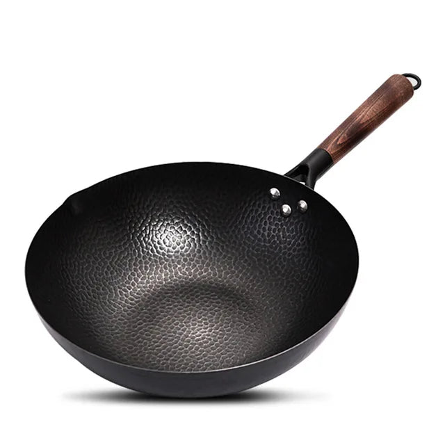 Wok fonte Konco 32cm compatible gaz et induction, rétention thermique élevée