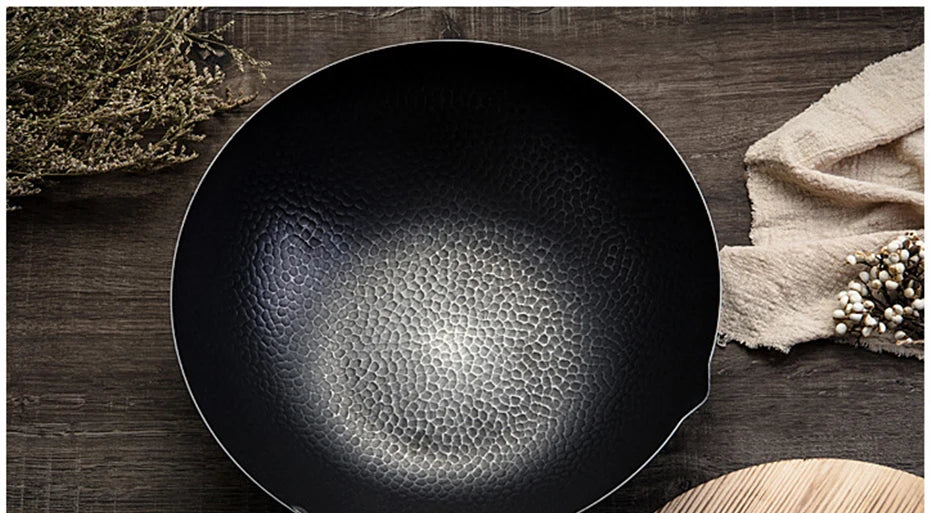 Wok Fonte  32cm Gaz et Induction - Maison Flambé