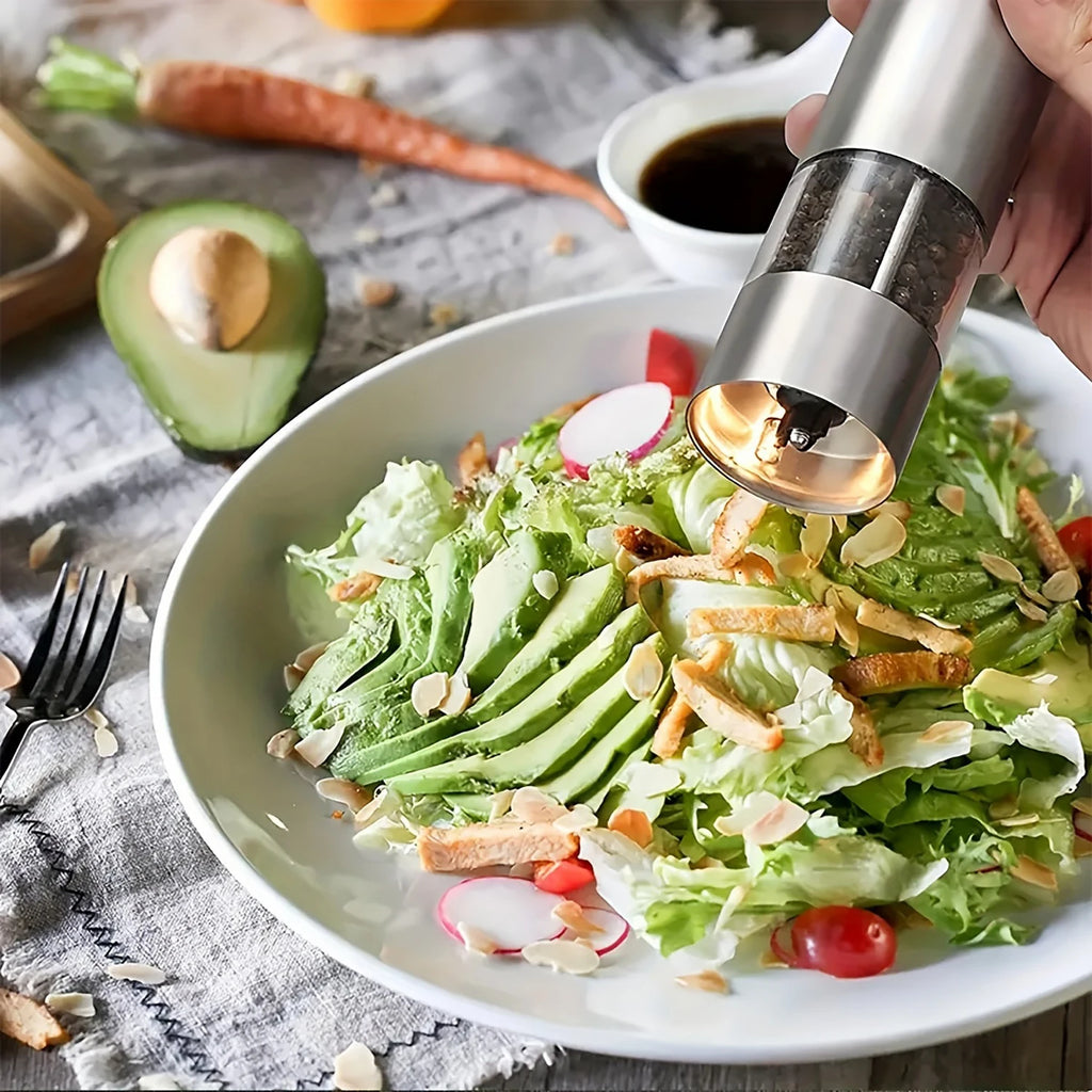 Moulin à Poivre Électrique Inox 2 Pièces - Maison Flambé