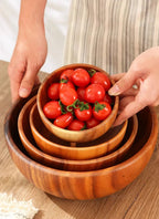 Bol Salade Bois d'Acacia Style Japonais - Maison Flambé