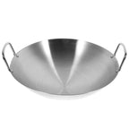 Wok acier inoxydable 28cm multifonction avec poignée ergonomique, polyvalent
