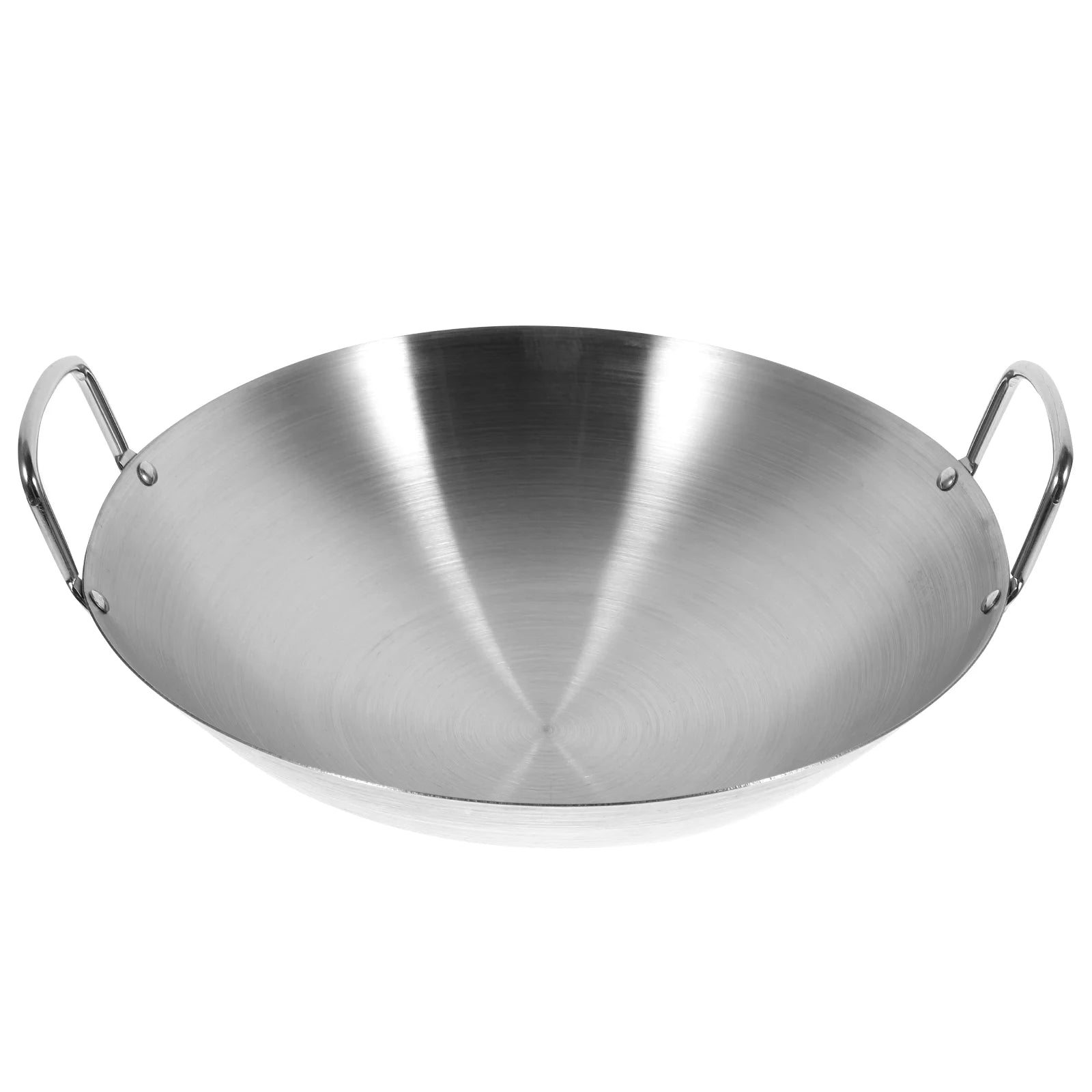 Wok acier inoxydable 28cm multifonction avec poignée ergonomique, polyvalent