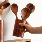 Set Ustensiles de Cuisine en Bois 8 Pièces - Maison Flambé