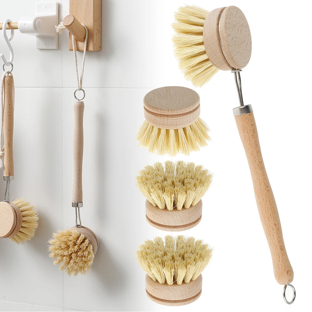 Brosse Vaisselle Bois Naturel Écologique - Maison Flambé
