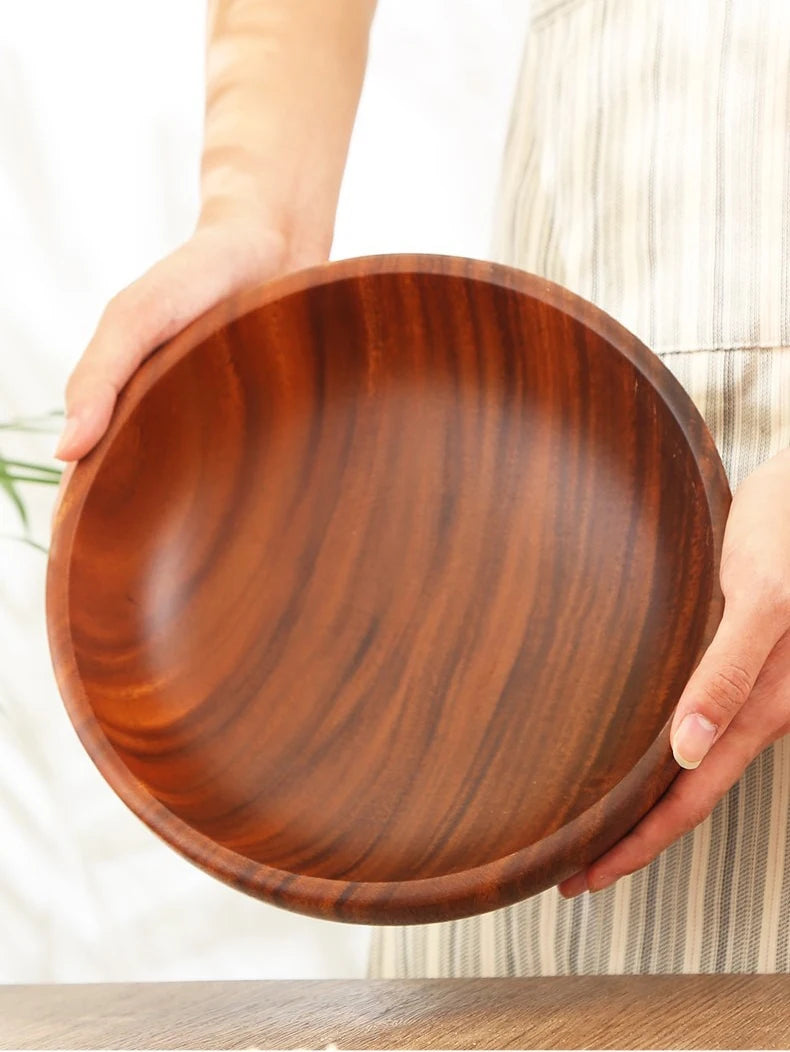 Bol Salade Bois d'Acacia Style Japonais - Maison Flambé