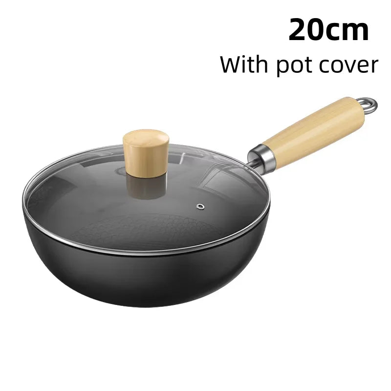 Petit Wok Fonte 20/24cm Antiadhésif - Maison Flambé