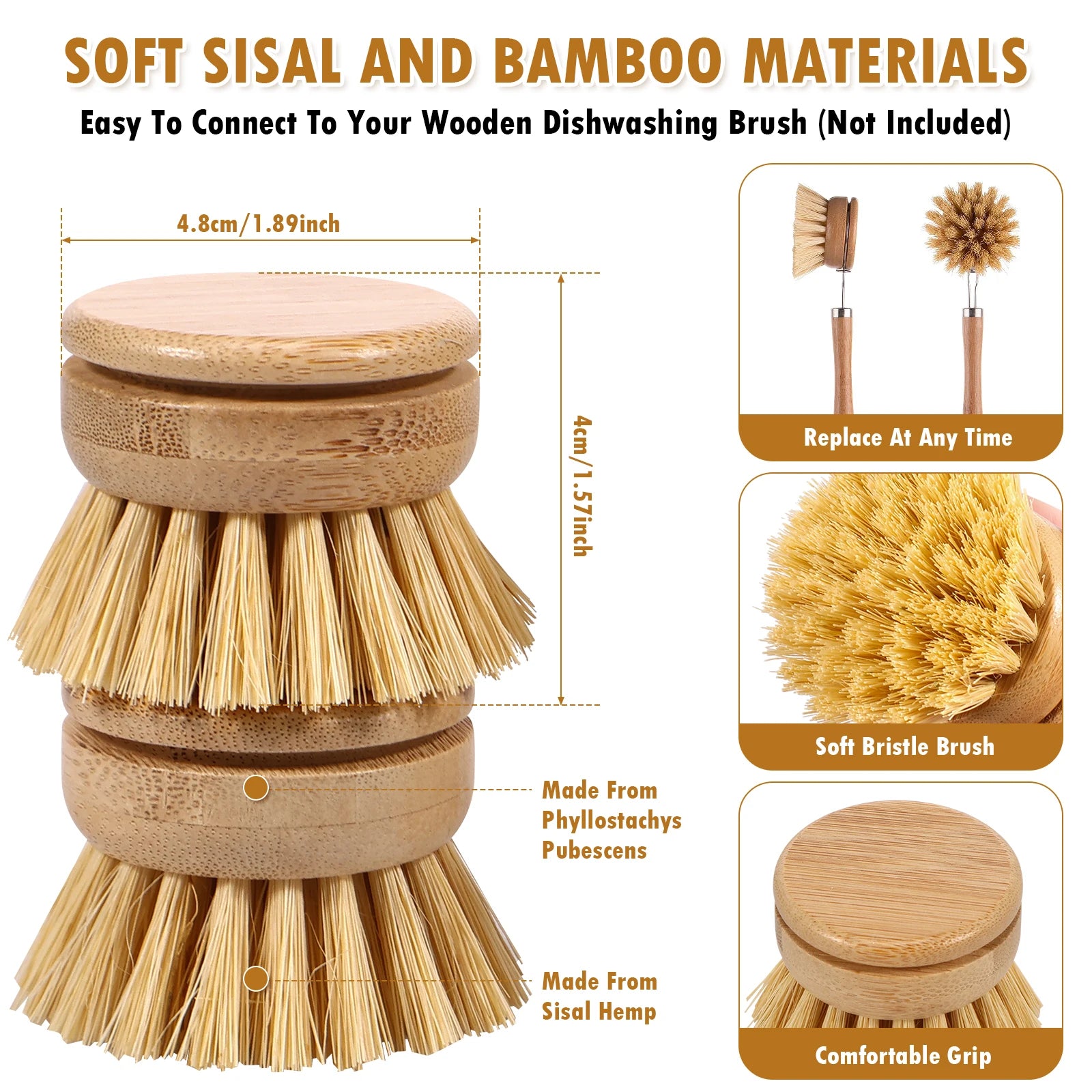 Brosse Vaisselle Bois Naturel Écologique - Maison Flambé