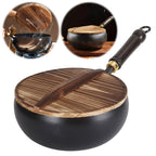Wok Fer Manche Bois Fond Plat 20cm - Maison Flambé