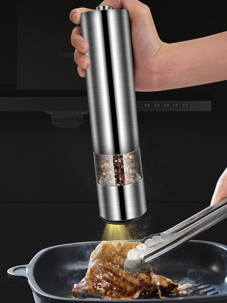 Moulin à Poivre Électrique Inox 2 Pièces - Maison Flambé